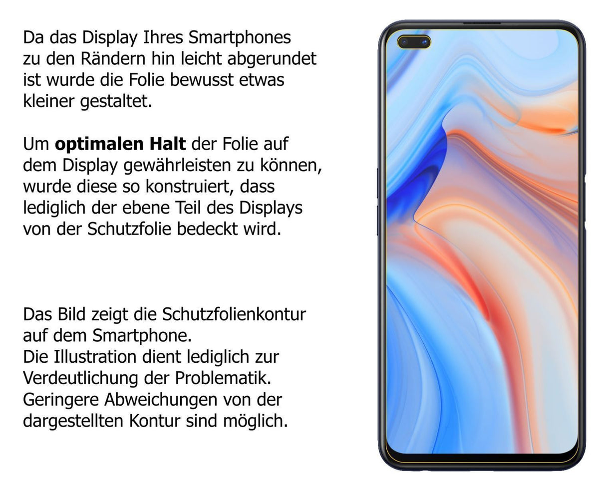 2x Schutzfolie klar für Oppo Reno4 Z 5G Display-Sc (5)