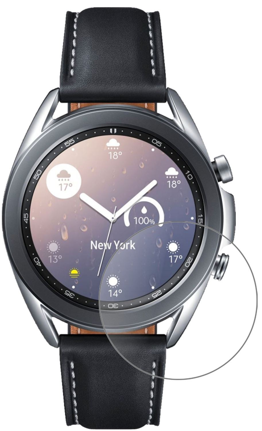 2x 9H Schutzfolie matt für Samsung Galaxy Watch 3  (2)