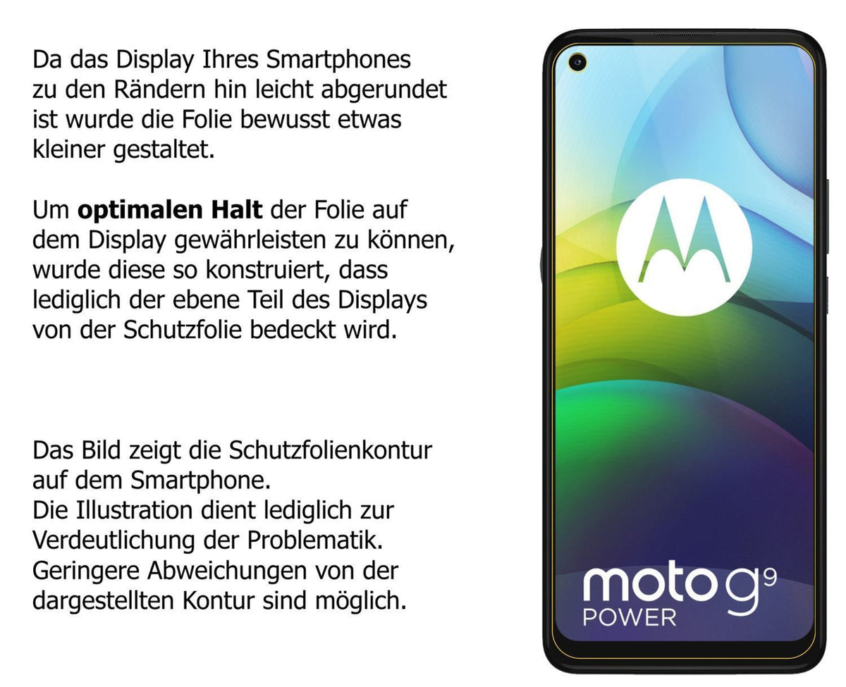 1x Schutzfolie matt für Motorola Moto G9 Power Dis (6)