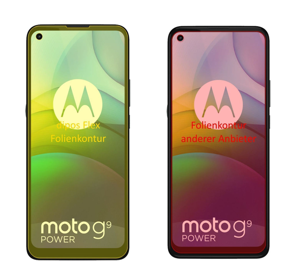 3x 3D Full Cover Schutzfolie für Motorola Moto G9  (2)