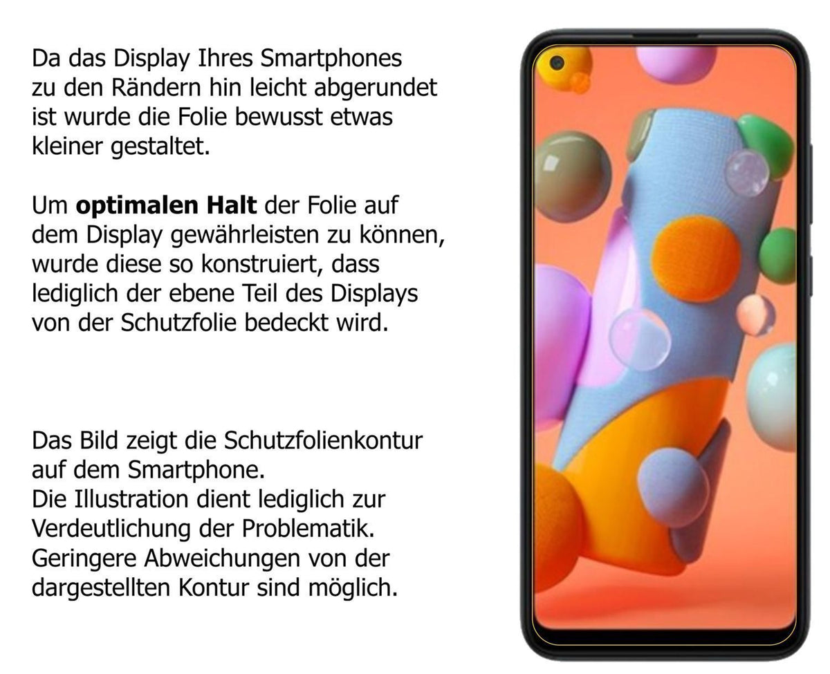 2x 9H Schutzfolie für Samsung Galaxy A12 Panzerfol (3)