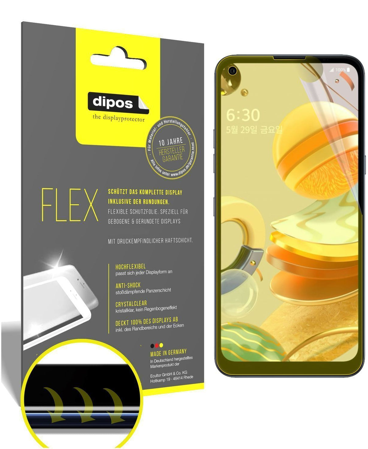2x 3D Full Cover Schutzfolie für LG Q61 (1)