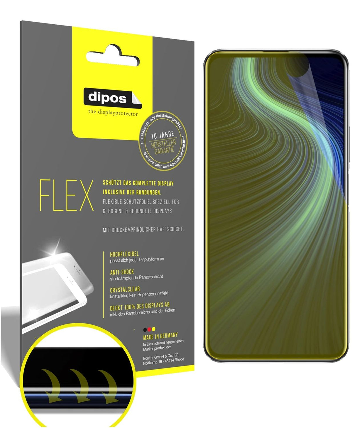 2x 3D Full Cover Schutzfolie für Honor X10 5G (1)