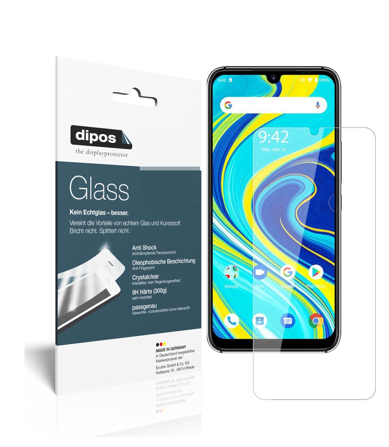2x 9H Schutzfolie für Umidigi A7 Pro Panzerfolie (1)