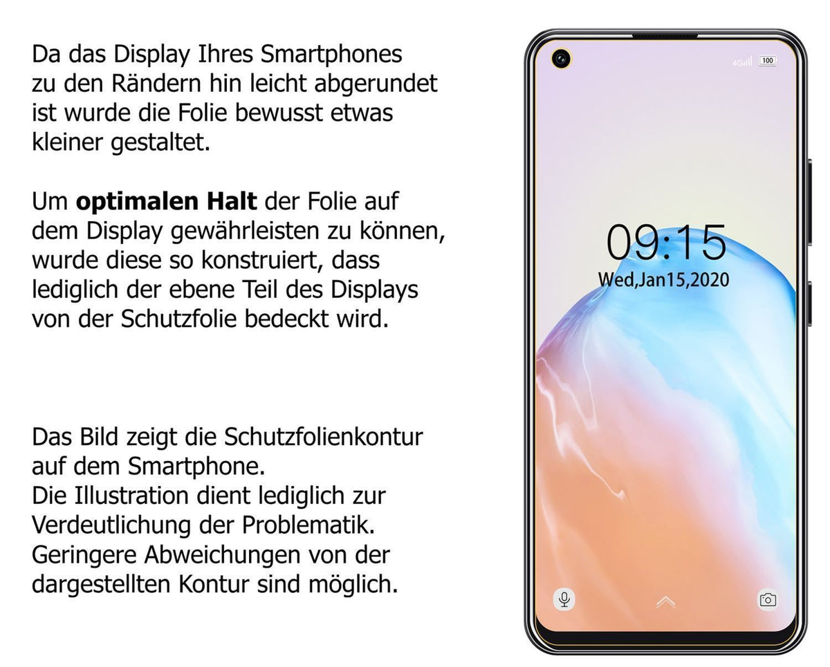2x Schutzfolie matt für Oukitel C18 Pro Display-Sc (6)
