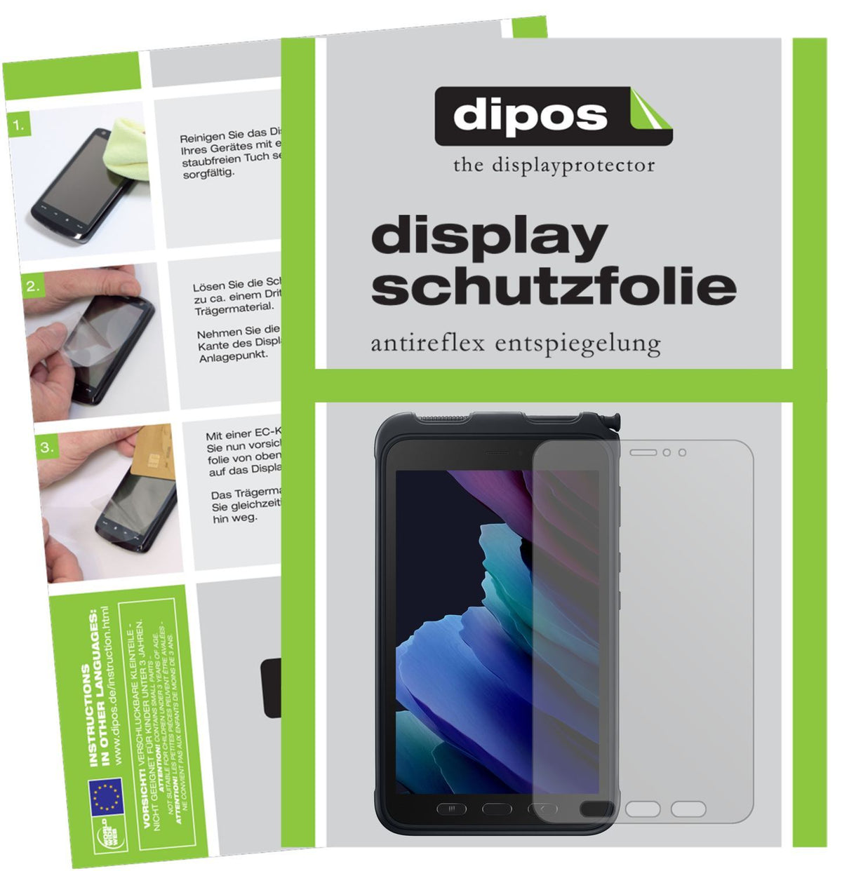 2x Schutzfolie matt für Samsung Galaxy Tab Active  (1)
