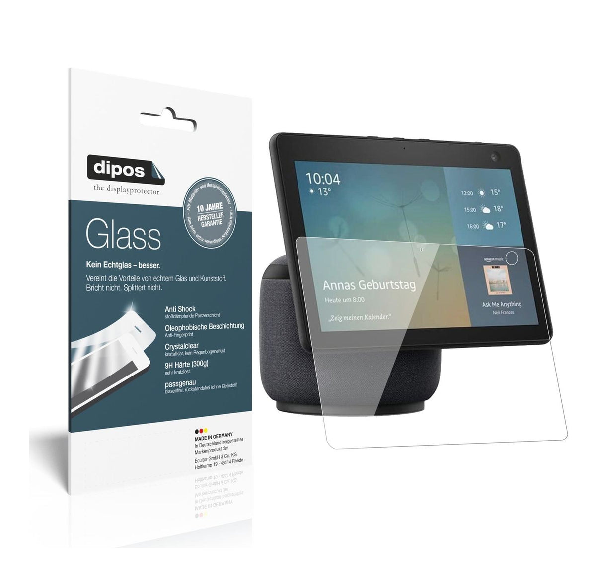 2x 9H Schutzfolie für Amazon Echo Show 10 (3. Gene (1)