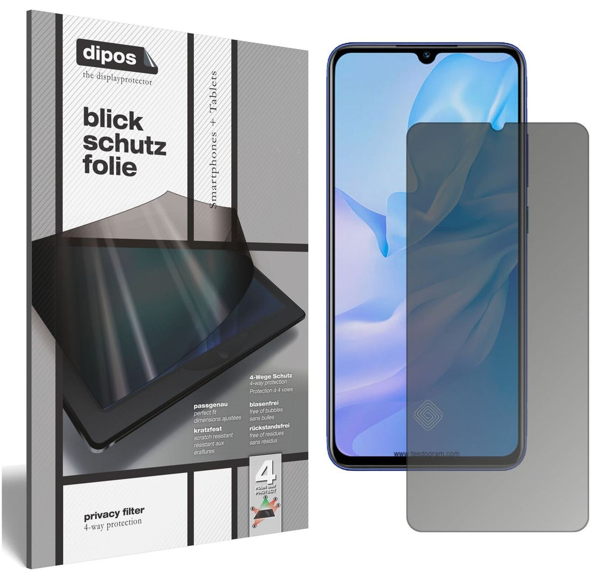Blickschutzfolie für Vivo Y51 (2020) matt Schutzfo (1)