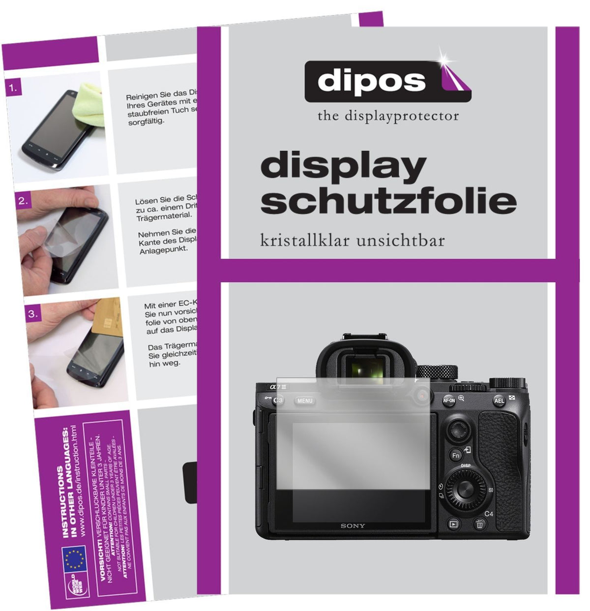 6x Schutzfolie klar für Sony Alpha 7C Display-Schu (1)