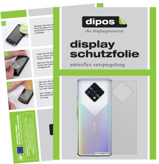 6x Schutzfolie matt für Infinix Zero 8 Rückseite D (1)
