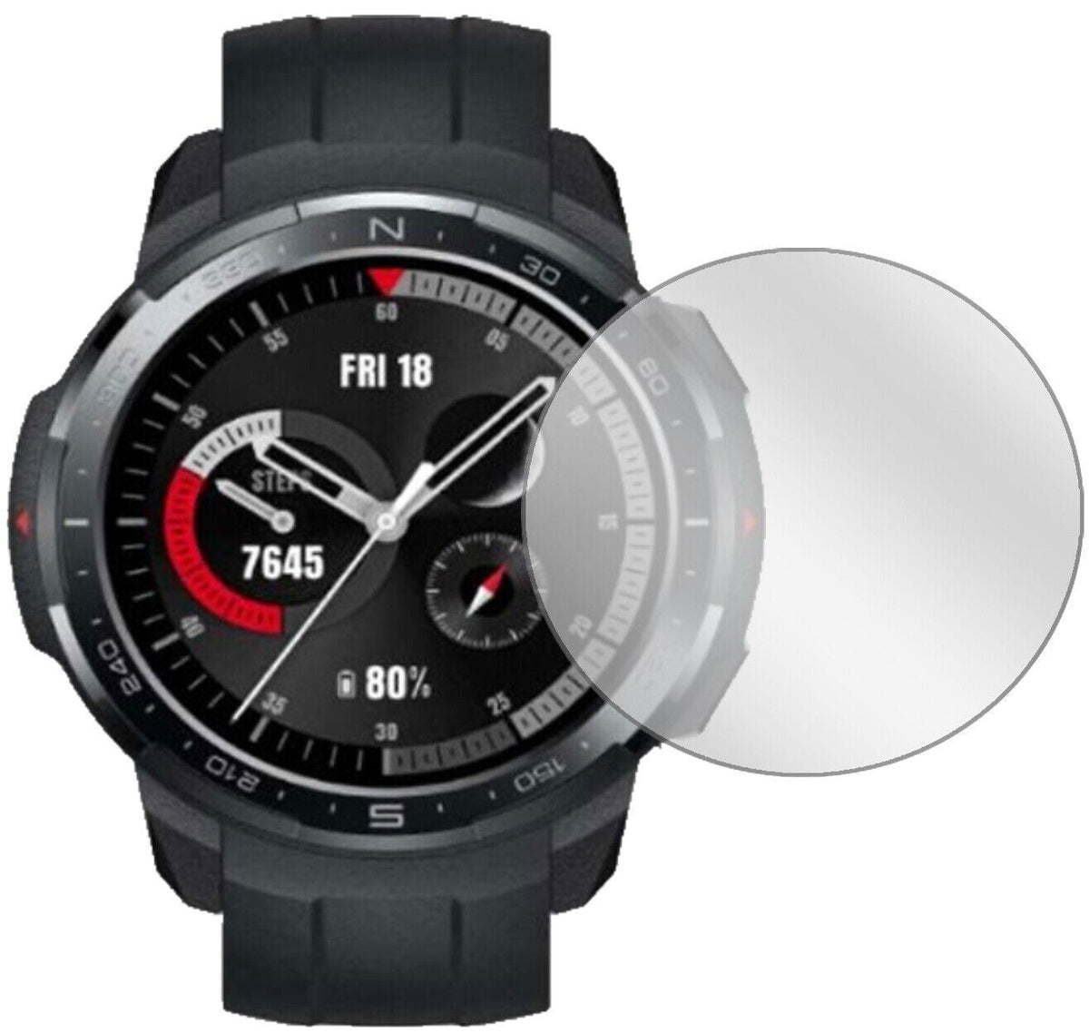 1x Schutzfolie klar für Honor GS Pro Smartwatch (4 (2)