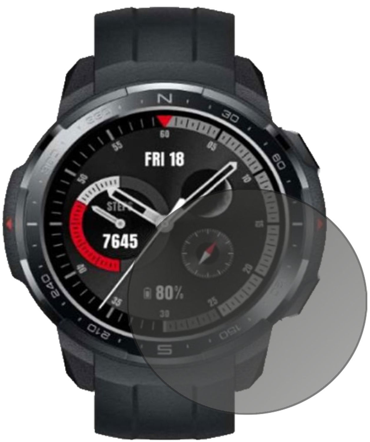 Blickschutzfolie für Honor GS Pro Smartwatch (48mm (2)
