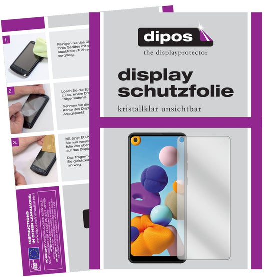 5x Schutzfolie klar für Samsung Galaxy A21 Display (1)
