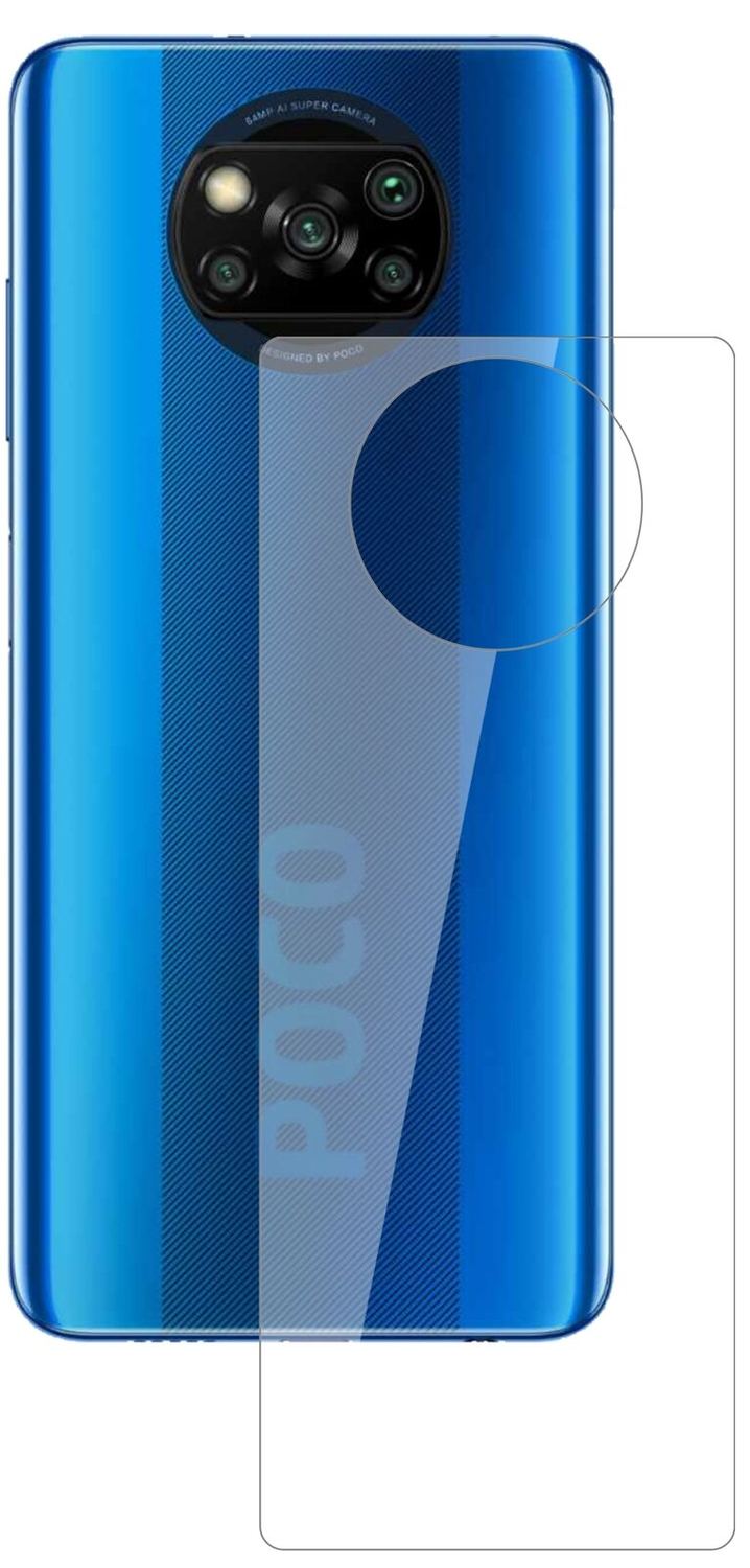 1x 9H Schutzfolie für Poco X3 NFC Rückseite Panzer (2)