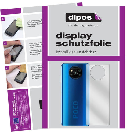 5x Schutzfolie klar für Poco X3 NFC Rückseite Disp (1)