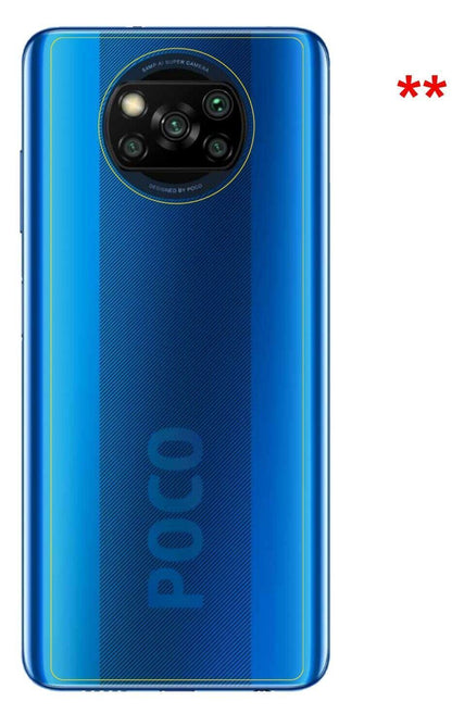 5x Schutzfolie klar für Poco X3 NFC Rückseite Disp (5)