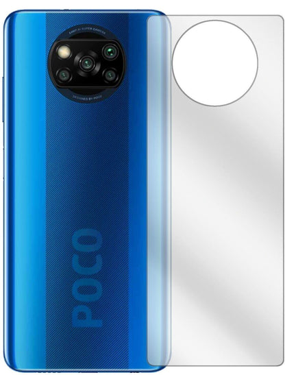 1x Schutzfolie klar für Poco X3 NFC Rückseite Disp (2)