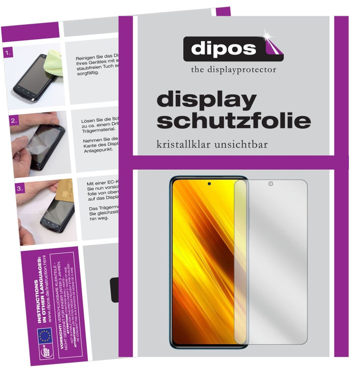 5x Schutzfolie klar für Poco X3 NFC Display-Schutz (1)
