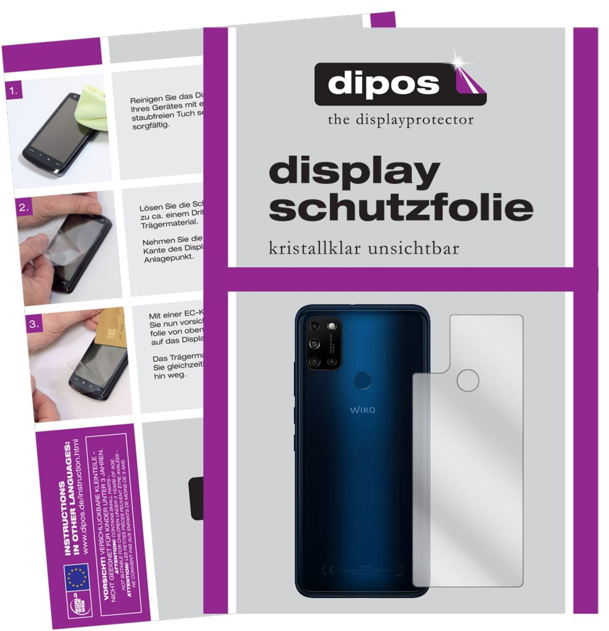 6x Schutzfolie klar für Wiko View5 Plus Rückseite  (1)