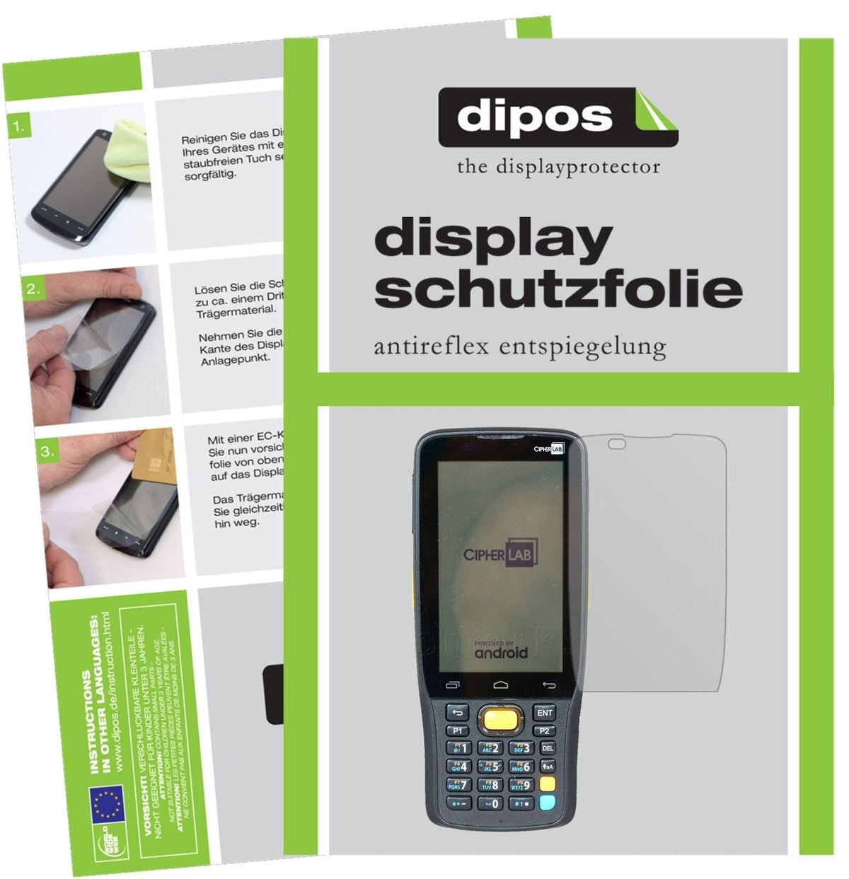 5x Schutzfolie matt für CipherLab RK25 Display-Sch (1)