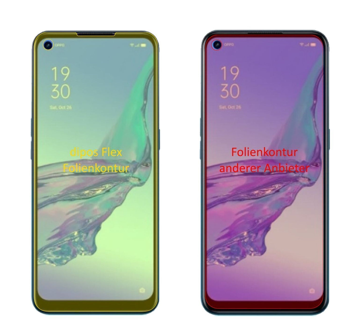 3x 3D Full Cover Schutzfolie für Oppo A53 (2020) (2)