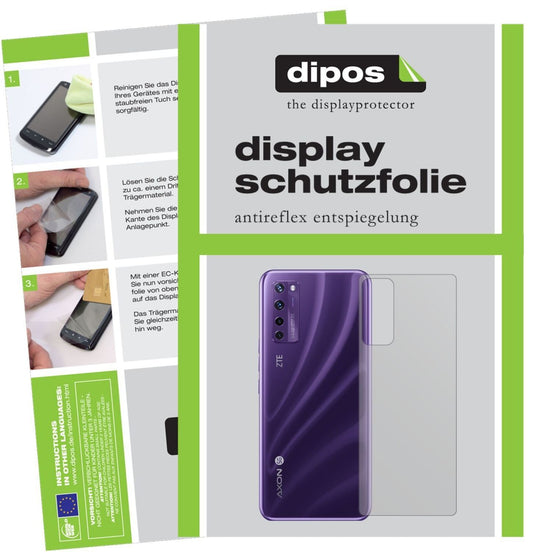 5x Schutzfolie matt für ZTE Axon 20 5G Rückseite D (1)