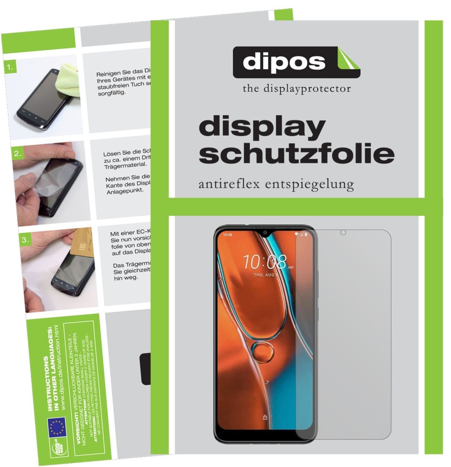 2x Schutzfolie matt für HTC Wildfire E2 Display-Sc (1)