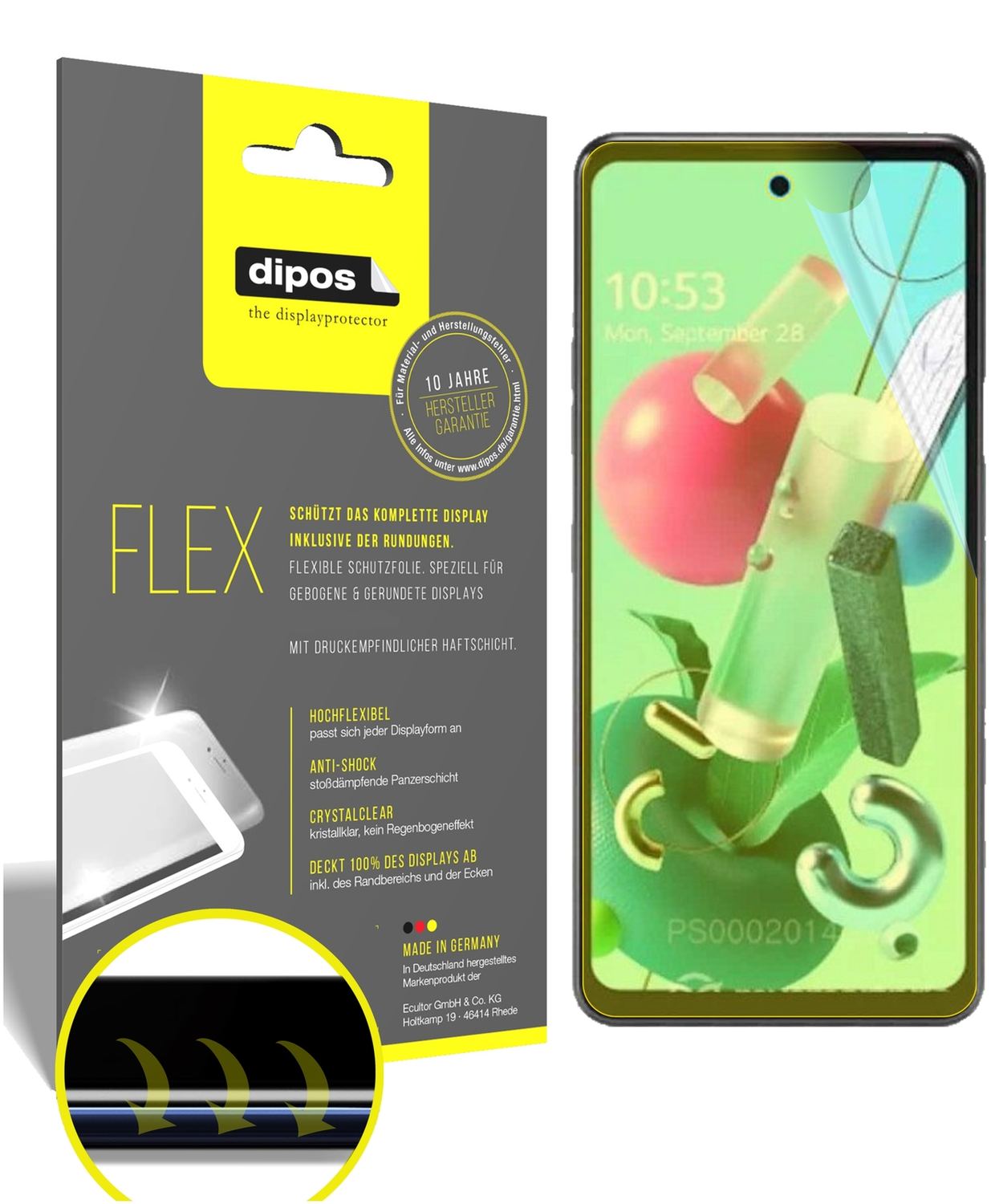 3x 3D Full Cover Schutzfolie für LG Q92 (1)