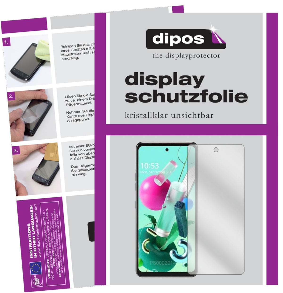 2x Schutzfolie klar für LG Q92 Display-Schutzfolie (1)