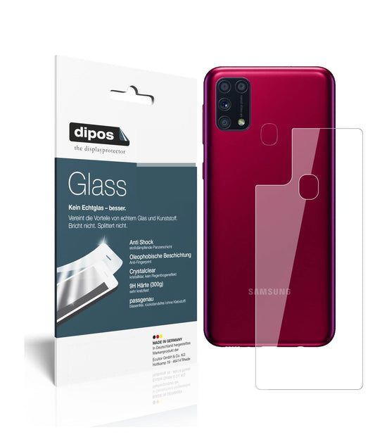 2x 9H Schutzfolie für Samsung Galaxy M31s Rückseit (1)