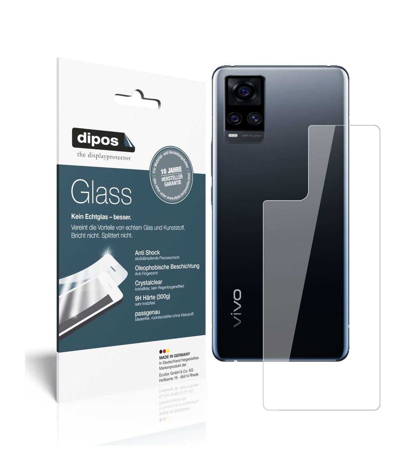 1x 9H Schutzfolie für Vivo S7 5G Rückseite Panzerf (1)