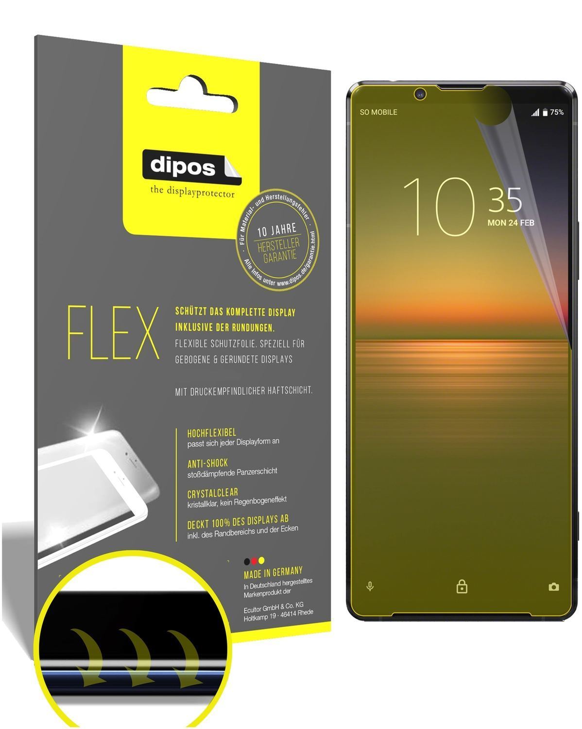 3x 3D Full Cover Schutzfolie für Sony Xperia 1 II (1)