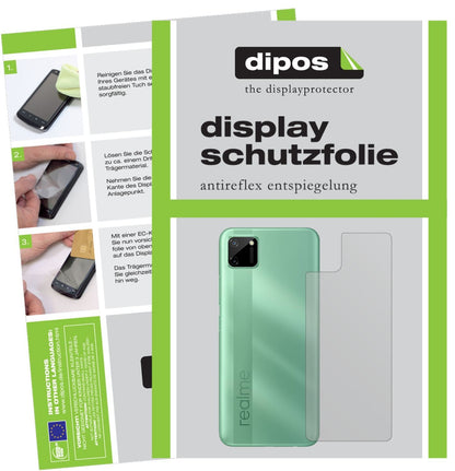 2x Schutzfolie matt für Oppo Realme C11 Rückseite  (1)