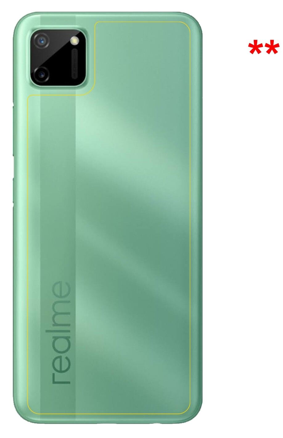 2x Schutzfolie matt für Oppo Realme C11 Rückseite  (6)
