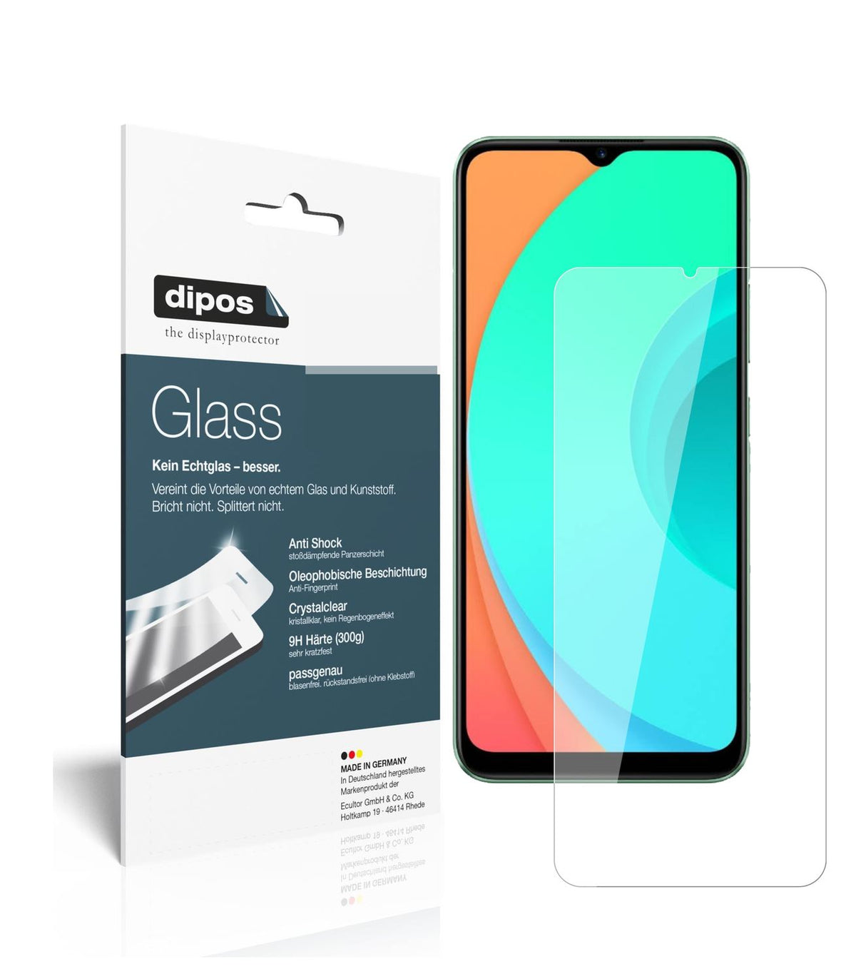 2x 9H Schutzfolie für Oppo Realme C11 Panzerfolie (1)