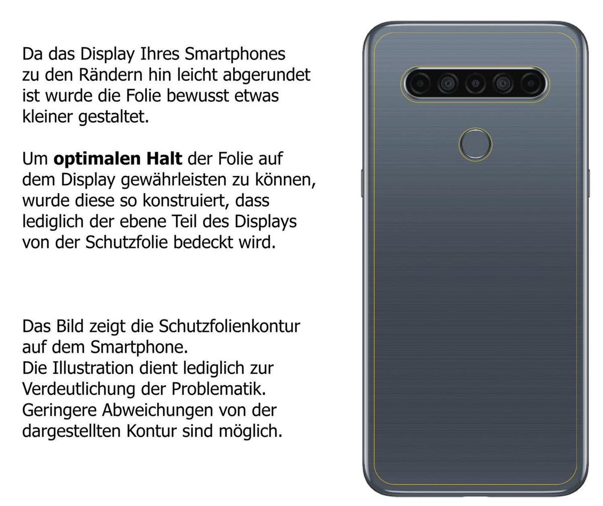 1x 9H Schutzfolie für LG K61 Rückseite Panzerfolie (3)