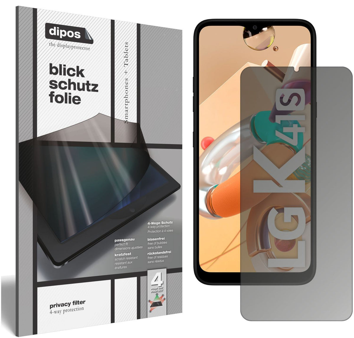 Blickschutzfolie für LG K41S matt Schutzfolie Priv (1)