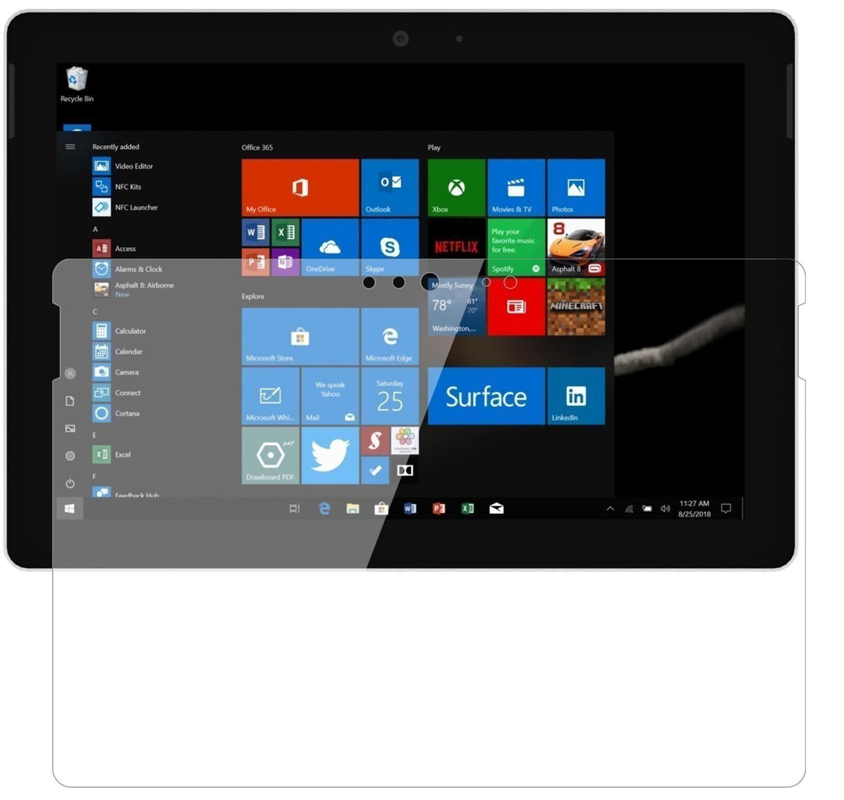 1x 9H Schutzfolie für Microsoft Surface Go 2 Panze (2)