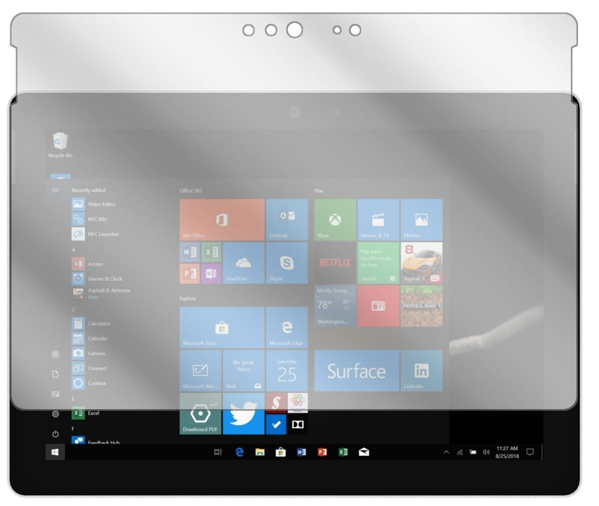 2x Schutzfolie klar für Microsoft Surface Go 2 Dis (2)