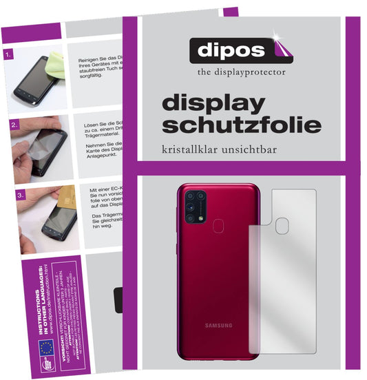5x Schutzfolie klar für Samsung Galaxy M31 Rücksei (1)