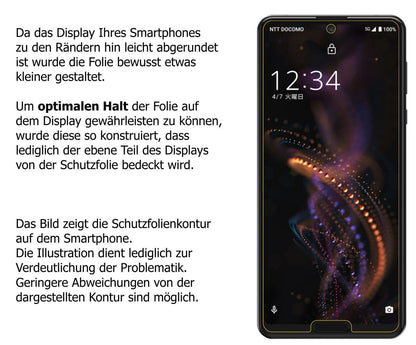 1x 9H Schutzfolie für Sharp Aquos R5G Panzerfolie (3)