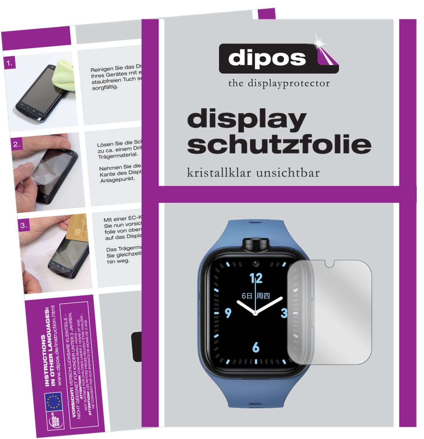 1x Schutzfolie klar für Xiaomi Mi Kids Watch 4 Pro (1)