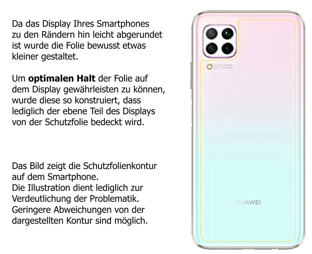 1x 9H Schutzfolie für Huawei P40 Lite Rückseite Pa (3)