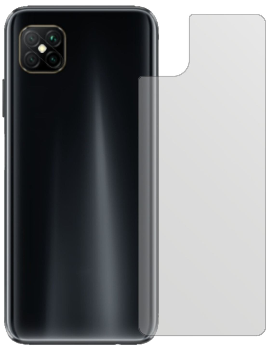 5x Schutzfolie matt für Oppo A92s Rückseite Displa (2)