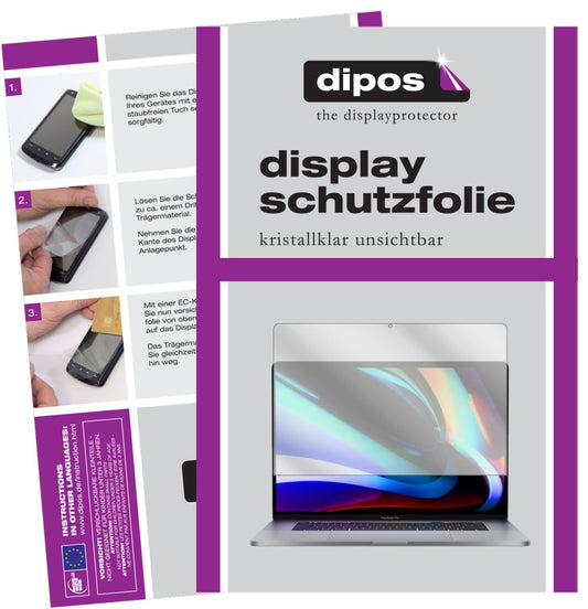 2x Schutzfolie klar für Apple MacBook Pro 16 Zoll  (1)