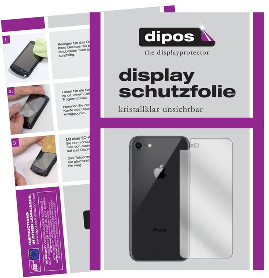 5x Schutzfolie klar für Apple iPhone SE 2 Rückseit (1)