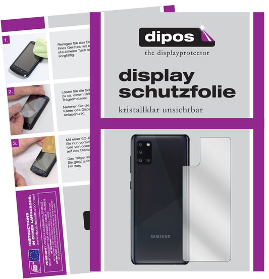 6x Schutzfolie klar für Samsung Galaxy A31 Rücksei (1)