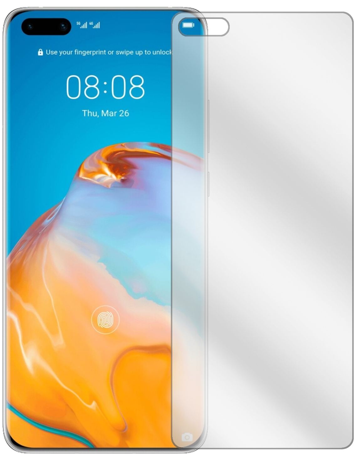 1x Schutzfolie klar für Huawei P40 Pro Display-Sch (2)