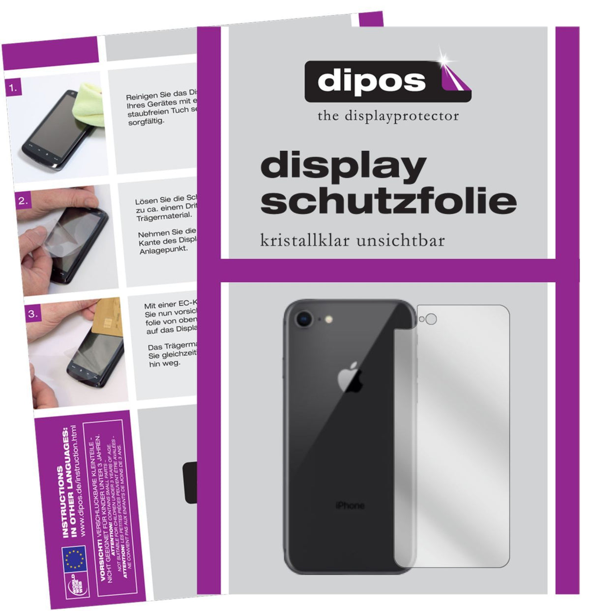 1x Schutzfolie klar für Apple iPhone SE (2020) Rüc (1)