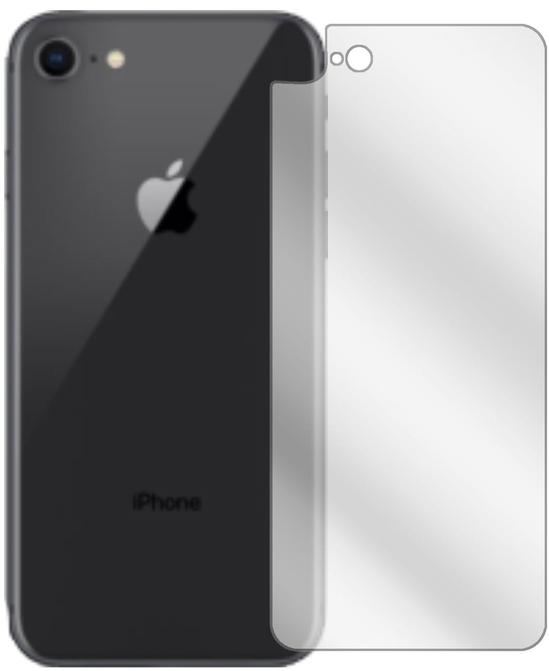 1x Schutzfolie klar für Apple iPhone SE (2020) Rüc (2)